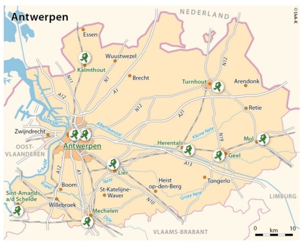 Wandelen in de provincie Antwerpen | wandelgids 9789461231529 Robert Declerck Odyssee   Wandelgidsen Antwerpen & oostelijk Vlaanderen