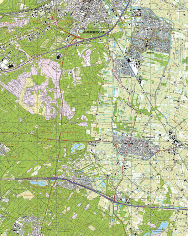 32D Woudenberg topografische wandelkaart 1:25.000 TK25.32D  Kadaster / Geo-Informatie Top. kaarten Utrecht  Wandelkaarten Utrecht