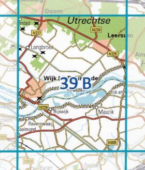 39B  Wijk bij Duurstede topografische wandelkaart 1:25.000 TK25.39B  Kadaster / Geo-Informatie Top. kaarten Utrecht  Wandelkaarten Zuid Nederland