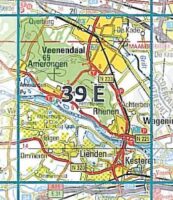 39E  Rhenen topografische wandelkaart 1:25.000 TK25.39E  Kadaster / Geo-Informatie Top. kaarten Utrecht  Wandelkaarten 