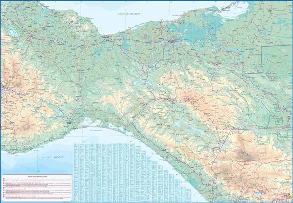 ITM Mexico Oaxaca & Chiapas  | landkaart, autokaart 1:700.000 9781771294737  International Travel Maps   Landkaarten en wegenkaarten Mexico