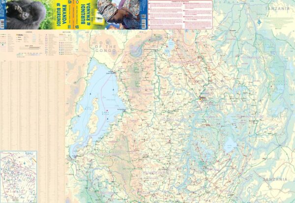 ITM Rwanda & Burundi | landkaart, autokaart 1:300.000 9781771296724  International Travel Maps   Landkaarten en wegenkaarten Uganda, Rwanda, Burundi, Ruwenzorigebergte