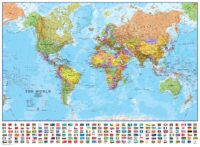 [29b] Staatkundige wereldkaart 1:30miljoen (136x86cm) 9781903030684  MAPS International   Wandkaarten Wereld als geheel