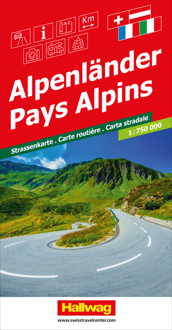 Alpen 1:750.000 9783828310605  Hallwag   Landkaarten en wegenkaarten Zwitserland en Oostenrijk (en Alpen als geheel)