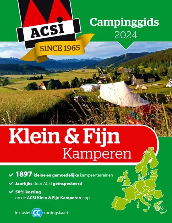 ACSI Klein & Fijn Kamperen gids 2024 9789493182523  ACSI   Campinggidsen Europa