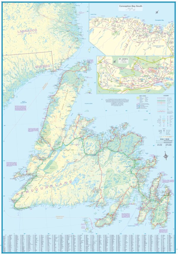ITM Newfoundland 1:800d. en Labrador | landkaart, autokaart 1:1.385d. 9781771295635  International Travel Maps   Landkaarten en wegenkaarten Atlantic Canada