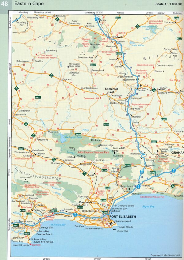 Zuid-Afrika wegenatlas 1:1.250.000, 1:500.000 9781776170531  Map Studio Wegenatlassen  Wegenatlassen Zuid-Afrika