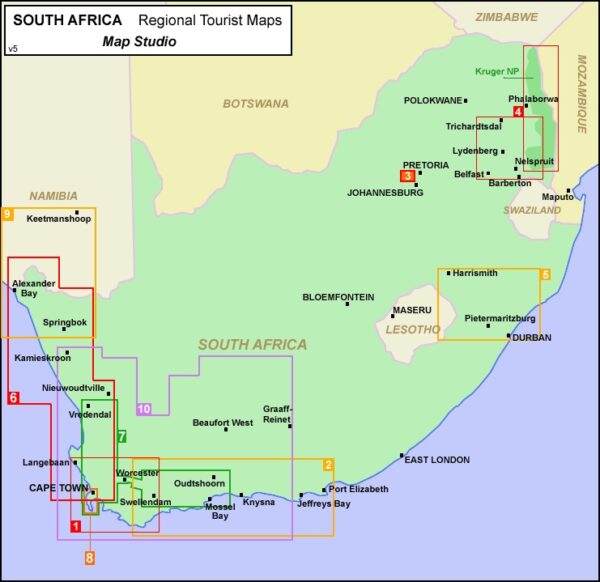 Garden Route 1:300.000 + Route 62 (map nr. 02) 9781776170623  Struik/Map Studio Leisure Maps  Landkaarten en wegenkaarten Zuid-Afrika