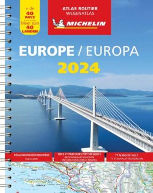 Europa Wegenatlas 2024 (spiraalband) 9782067262867  Michelin Wegenatlassen  Wegenatlassen Europa