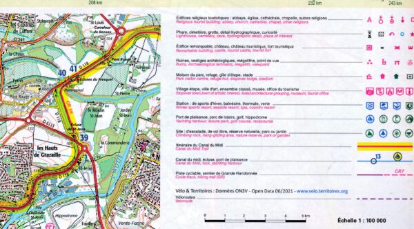 Canal du Midi - de Toulouse à l'Etang de Thau | fietskaart 1:100.000 9782758552871  IGN découverte des chemins  Fietskaarten, Meerdaagse fietsvakanties Zuidwest-Frankrijk