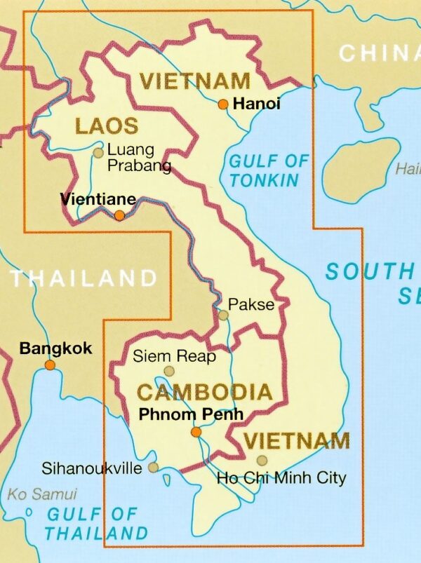 Vietnam, Cambodja, Laos | landkaart, wegenkaart 1:1.200.000 9783831774500  Reise Know-How Verlag WMP, World Mapping Project  Landkaarten en wegenkaarten Indochina