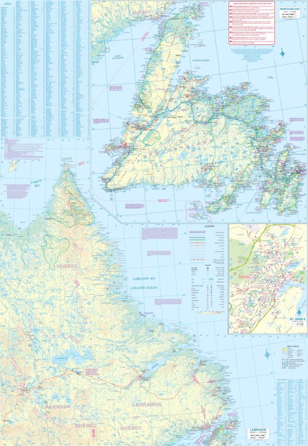 ITM Canada East Coast landkaart, autokaart 1:535.000 / 1.150.000 9781771290326  International Travel Maps   Landkaarten en wegenkaarten Atlantic Canada