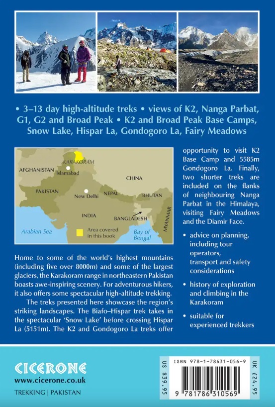 wandelgids Karakoram, Trekking in the 9781786310569 Bart Jordans Cicerone Press   Klimmen-bergsport, Meerdaagse wandelroutes Pakistaanse Himalaya
