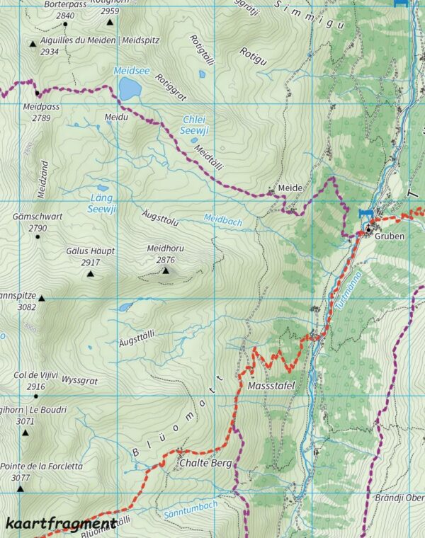 Walker's Haute Route: Chamonix to Zermatt Trekking Map 9781912933518  Knife Edge   Meerdaagse wandelroutes, Wandelkaarten Wallis