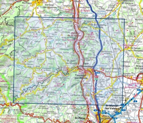 wandelkaart 3035-SB Tournon-sur-Rhône / Satillieu 1:25.000 9782758535683  IGN IGN 25 Ardèche / Drôme  Wandelkaarten Ardèche, Drôme