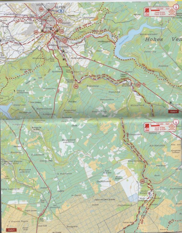 GR573  Tour De La Vallée De La Vesdre Et Des Hautes Fagnes (F) | wandelgids GRP573 9782931078273  SGR Topoguides (B)  Meerdaagse wandelroutes, Wandelgidsen Wallonië (Ardennen)