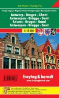 stadsplattegrond Antwerpen - Brugge - Gent 1:12.500 9783707914238  Freytag & Berndt Compact plattegrond  Stadsplattegronden Antwerpen & oostelijk Vlaanderen, Gent, Brugge & westelijk Vlaanderen