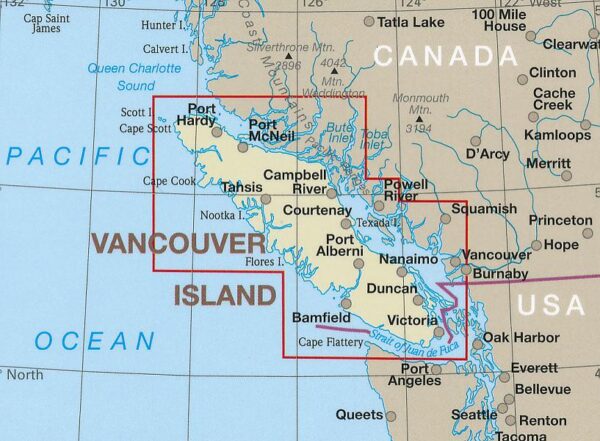 Vancouver Island landkaart, wegenkaart 1:250.000 9783831774258  Reise Know-How Verlag WMP, World Mapping Project  Landkaarten en wegenkaarten Vancouver en British Columbia