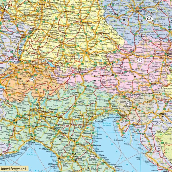 Europa politisch (staatkundige overzichtskaart) 1:3.500.000 9783850842228  Freytag & Berndt   Landkaarten en wegenkaarten Europa