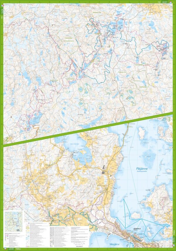 CAL-043  Evo Päijänne wandelkaart 1:25.000 9789186773700  Calazo Calazo Finland Zuid  Wandelkaarten Zuid-Finland en Midden-Finland