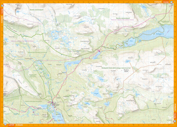 CAL-049  Kungsleden traject: Saltoluokta - Kvikjokk wandelkaart 1:50.000 9789188335456  Calazo Calazo Zweeds Lapland  Meerdaagse wandelroutes, Wandelkaarten Zweeds-Lapland (Norrbottens Län)