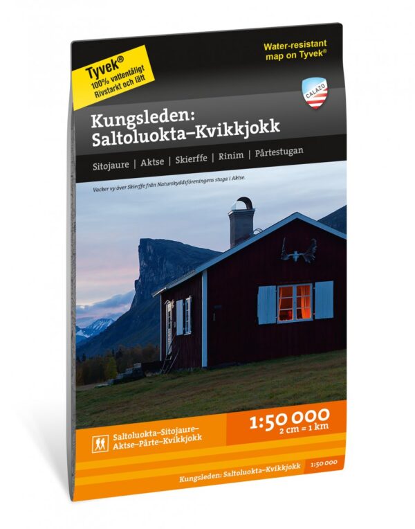 CAL-049  Kungsleden traject: Saltoluokta - Kvikjokk wandelkaart 1:50.000 9789188335456  Calazo Calazo Zweeds Lapland  Meerdaagse wandelroutes, Wandelkaarten Zweeds-Lapland (Norrbottens Län)