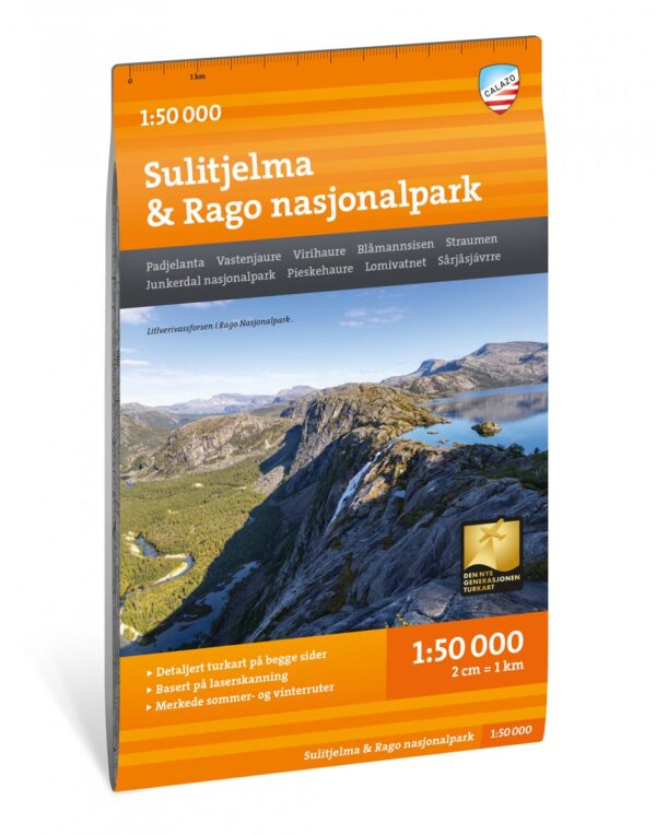 CAL-024  Sulitjelma & Rago Nasjonalpark wandelkaart 1:50.000 9789189541672  Calazo Calazo Noorwegen noord  Wandelkaarten Noors Lapland
