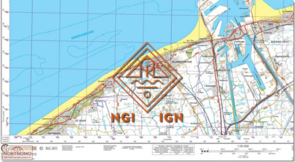NGI-04-05  Knokke, Heist (topografische kaart 1:50.000) 9789462356177  Nationaal Geografisch Instituut NGI Vlaanderen  Wandelkaarten Gent, Brugge & westelijk Vlaanderen