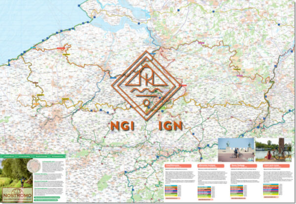 Fietsroutes in Belgie 1:250.000 (LF-overzichtsaart) 9789462356306  NGI   Fietskaarten België & Luxemburg