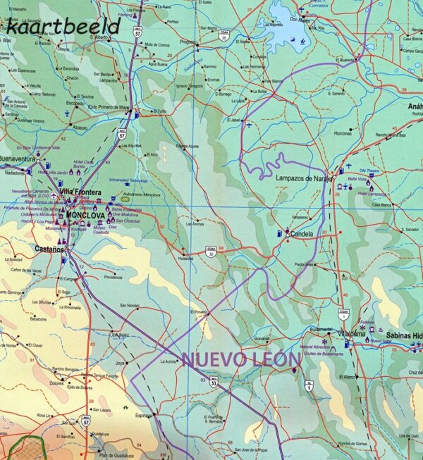 ITM Mexico: Chihuahua & Coahuila States | landkaart, autokaart  Noord-Mexico 1:750.000 9781771294768  International Travel Maps   Landkaarten en wegenkaarten Mexico