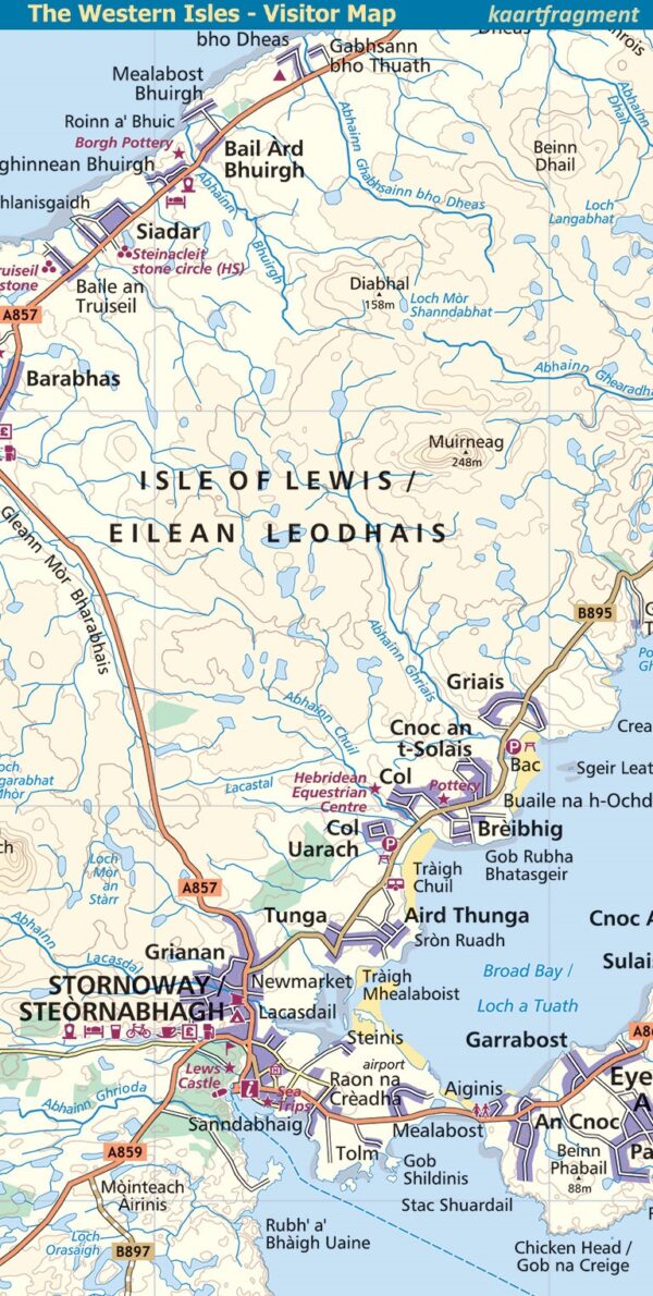 Discover the Western Isles : Visitor Map 1:140.000 9781871149869  Stirling Surveys Footprint Maps  Landkaarten en wegenkaarten Skye & the Western Isles