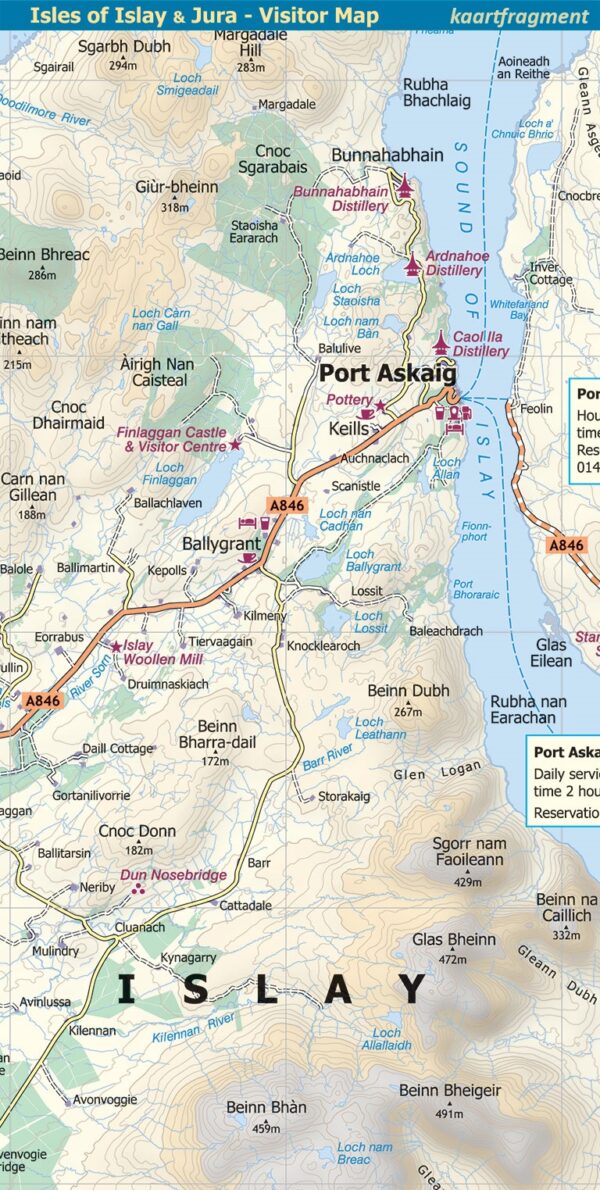 Discover the Isles of Islay & Jura | visitor map 1:90.000 9781871149968  Stirling Surveys Footprint Maps  Landkaarten en wegenkaarten Skye & the Western Isles