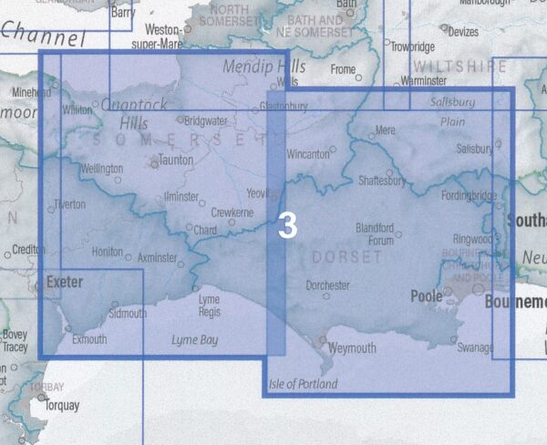 Cycle Map 03 Somerset Levels & Dorset Downs  1:100.000 9781904207788  Cordee Cycle Maps UK  Fietskaarten West Country