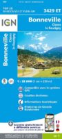 wandelkaart 3429ET Bonneville, Cluses 1:25.000 9782758553052  IGN IGN 25 Franse Alpen/ Nrd.helft  Wandelkaarten Mont Blanc, Chamonix, Haute-Savoie