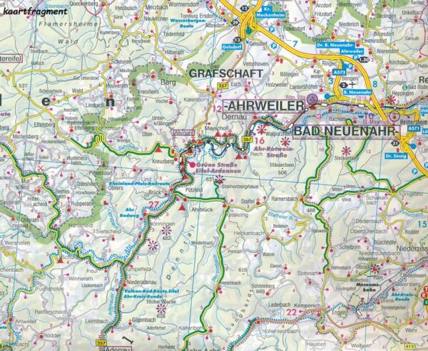 Overzichtskaart Eifel - Hunsrück - Westerwald 1:150.000 9783707922493  Freytag & Berndt F&B deelkaarten Duitsland  Landkaarten en wegenkaarten Rheinland-Pfalz (met Eifel)