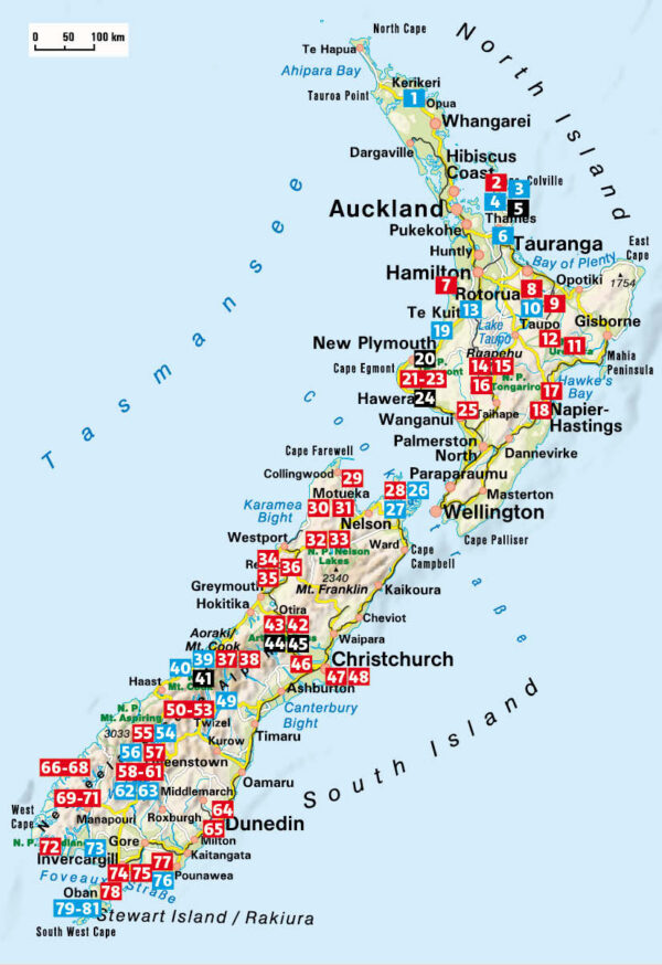 wandelgids Nieuw-Zeeland Rother Wanderführer Neuseeland 9783763346622  Bergverlag Rother RWG  Wandelgidsen Nieuw Zeeland