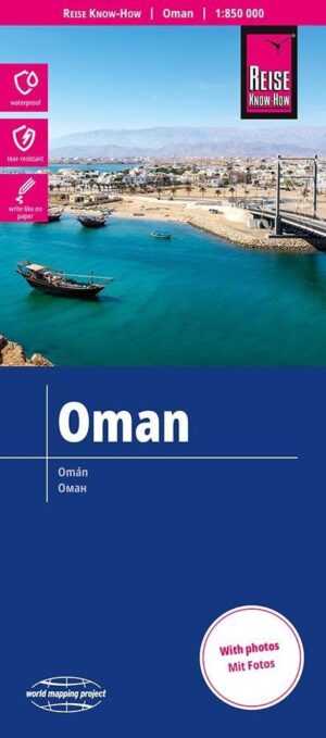 Oman landkaart, wegenkaart 1:850.000 9783831773190  Reise Know-How Verlag WMP, World Mapping Project  Landkaarten en wegenkaarten Oman