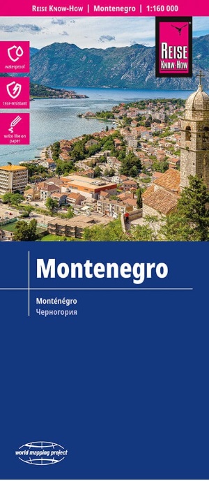 Montenegro landkaart, wegenkaart 1:160.000 9783831774302  Reise Know-How Verlag WMP, World Mapping Project  Landkaarten en wegenkaarten Montenegro