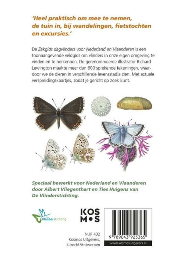 Zakgids Dagvlinders voor Nederland en Vlaanderen 9789043925365 Richard Lewington, ism  de Vlinderstichting Kosmos Zakgidsen natuur  Natuurgidsen Benelux