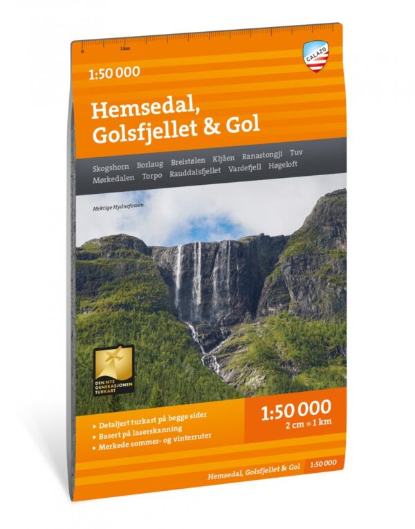 CAL-115  Hemsedal, Golsfjellet & Gol wandelkaart 1:50.000 9789189371651  Calazo Calazo Noorwegen zuid  Wandelkaarten Zuid-Noorwegen
