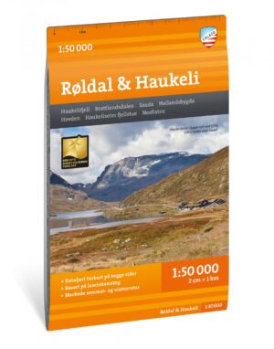 CAL-121  Røldal Haukeli wandelkaart 1:50.000 9789189541665  Calazo Calazo Noorwegen zuid  Wandelkaarten Zuid-Noorwegen