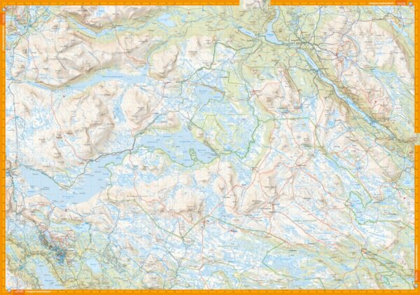 CAL-083  Langsua wandelkaart 1:50.000 9789189541689  Calazo Calazo Noorwegen zuid  Wandelkaarten Zuid-Noorwegen