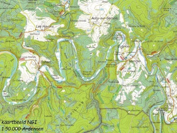 NGI-48  Huy (topografische kaart 1:50.000) 9789462353978  Nationaal Geografisch Instituut NGI Wallonië 1:50.000  Wandelkaarten Wallonië (Ardennen)