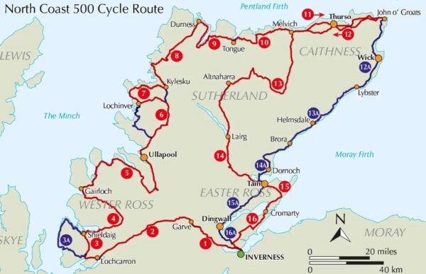 Cycling the North Coast 500 | fietsgids 9781786312198  Cicerone Press   Fietsgidsen, Meerdaagse fietsvakanties de Schotse Hooglanden (ten noorden van Glasgow / Edinburgh)