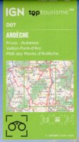 TCD-07 Ardèche, Privas | overzichtskaart / fietskaart 1:100.000 9782758553151  IGN TOP 100 Départemental  Fietskaarten, Landkaarten en wegenkaarten Ardèche, Drôme