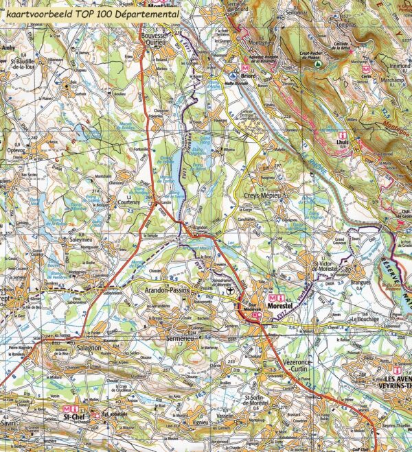 TCD-25 Doubs, Besançon | overzichtskaart / fietskaart 1:100.000 9782758553182  IGN TOP 100 Départemental  Fietskaarten, Landkaarten en wegenkaarten Franse Jura