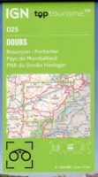 TCD-25 Doubs, Besançon | overzichtskaart / fietskaart 1:100.000 9782758553182  IGN TOP 100 Départemental  Landkaarten en wegenkaarten, Fietskaarten Franse Jura