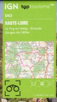 TCD-43 Haute-Loire, le Puy-en-Velay | overzichtskaart / fietskaart 1:100.000 9782758555551  IGN TOP 100 Départemental  Fietskaarten, Landkaarten en wegenkaarten Auvergne
