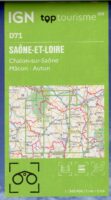 TCD-71 Saône-et-Loire | overzichtskaart / fietskaart 1:100.000 9782758555643  IGN TOP 100 Départemental  Fietskaarten, Landkaarten en wegenkaarten Bourgogne