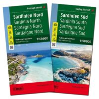 Sardinië (set van 2 kaarten) | autokaart, wegenkaart 1:150.000 9783707922288  Freytag & Berndt   Landkaarten en wegenkaarten Sardinië